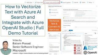 Vectorizing Text Using Azure Ai Search And Integrating With Openai Studio | Complete Demonstration