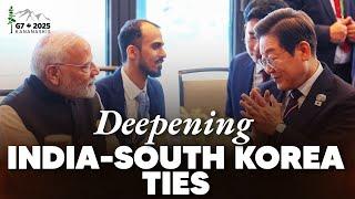PM Modi and President Lee Jae-myung of South Korea meet in Kananaskis, Canada