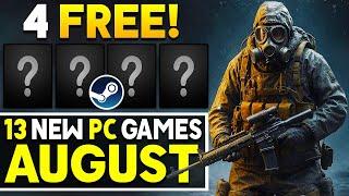 Top 13 NEW Steam PC Games AUGUST 2024 - 4 ARE FREE!