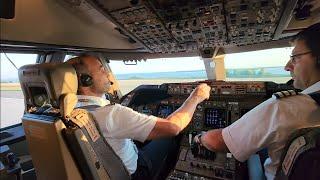 beautiful BOEING 747 TAKEOFF from New York JFK. (cockpit views) nicely flown by pilot Ishai Moore