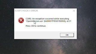 FIX SCRIPT HOOK 5 OPEN INTERIOR ERROR IN GTA 5