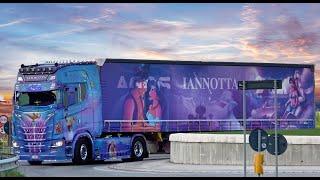 Truck GP Misano Italia 2024 | Showtrucks coming with chrome Scania V8 open pipes, painted and lights