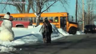 Scary Snowman   2015 Funny Scare Pranks Compilation Top 10