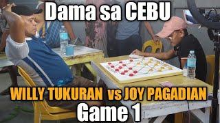 Dama sa CEBU: The Rematch of GRANDMASTER JOY PAGADIAN  vs WILLY TUKURAN Game 1.