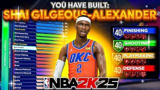 NBA 2K25 SHAI GILGEOUS-ALEXANDER BUILD - 95 DRIVING LAYUP, 91 MID-RANGE, 86 BALL HANDLE, & MORE