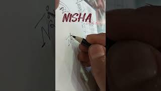 ⭐prity  logo nisha #ytshort #calligraphy #signature #viral #trending #youtubeshort #magic #nisha