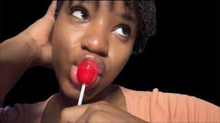 {ASMR} Strawberry  Lollipop Licking & Chit Chat 2 (mouth sounds, whispering)