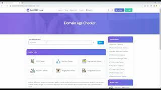 Domain Age Checker | SumoSEOTools