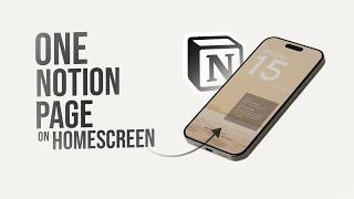 How to Get One Notion Page on iPhone Homepage (tutorial)