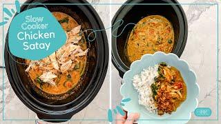 Healthy Chicken Satay Recipe In The Slow Cooker - Quick & Easy Fakeaway Meal
