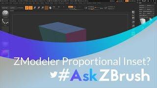 #AskZBrush: “Using the ZModeler brush is there a way I can create a perfect proportional inset?”