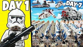 I built the Largest LEGO CLONE ARMY in 7 Days...