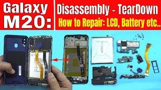 Samsung Galaxy M20 Full Tear Down/Disassembly & Repairs: Replacing Battery, LCD & Parts..