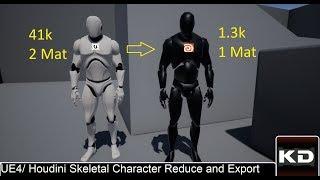 UE4/ Houdini Skeletal Character Reduce and Export