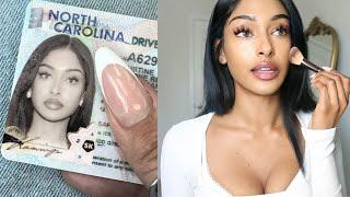 how to look *FLAWLESS* in your passport/license pic  flash proof, long lasting makeup tutorial