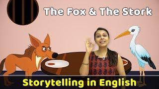 Fox and Stork Story in English | Fairy Tales English | Moral Stories For Kids | Bedtime Stories