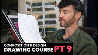 Composition and Design Drawing Course - Taping the Grid to Your Paper (Part 9)