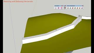 Retaining wall and hilly terrain | SketchUp