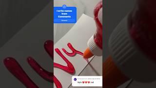 ️ Nyla name Glue lettering num 613, #shorts , #calligraphy lettering , #satisfyingvideo