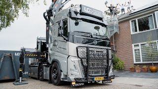 Dakpannen gooien én vervoeren met dikke Volvo FH van LC Groep!