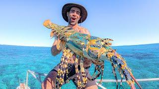 GIANT TROPICAL ROCK LOBSTERS (Camping on The Great Barrier Reef)