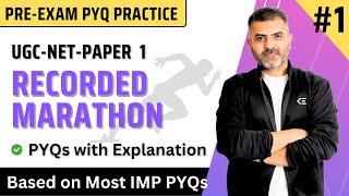 1. Recorded Marathon | UGC-NET-Paper 1 | Most Expected PYQs for June 2025 Exam