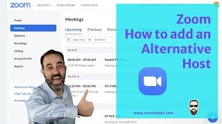 Zoom: How to add an Alternative Host