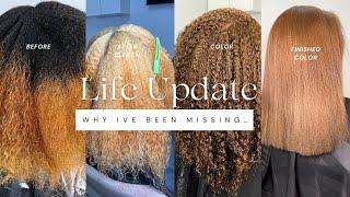 Life Update + Full Color Correction on Natural Hair | No Silk Press, Just Real Talk