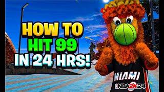 HOW TO HIT 99 OVERALL ON NBA 2K24 IN 24 HOURS!! EASY AND FAST 99 OVERALL METHOD!! *NO BAN*