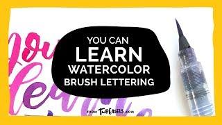 watercolor brush lettering