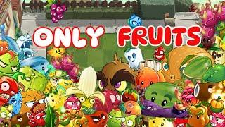 I Beat Plants Vs. Zombies 2 Only Using Fruits | The Movie + Bonus Scenes