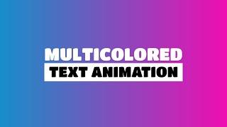 Multicolored Gradient Text Animation | CSS Animation Examples