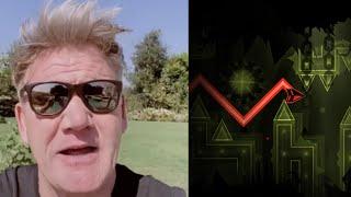 Gordon Ramsay Reacts to Geometry Dash Levels! [Geometry Dash Memes]