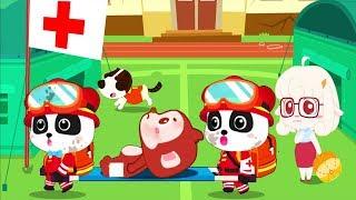 Baby Panda's Earthquake Rescue | Save People in The Earthquake, Rescue Tools | Babybus game video