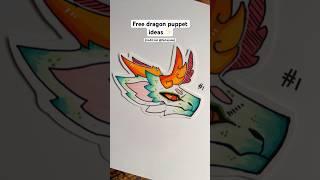 Free Dragon Puppet Ideas!  (credit me!) #paperdragons #dragonpuppets