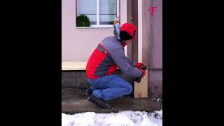 A delivery man builds a safe porch for an elderly lady #shorts