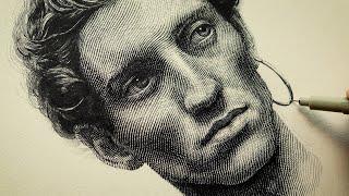 Portrait Pen & Ink Drawing | The "Engraving" Style