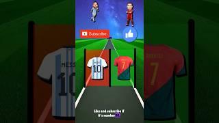 Number 7 vs Number 10  Who's Better?  Ronaldo vs Messi | Ishowspeed  #shorts #brainrot