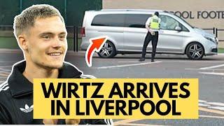 Florian Wirtz arrives at Liverpool training ground to complete transfer