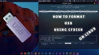 How to Format - USB on Linux ｜ Cfdisk ｜