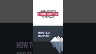 How to create CSS Flip text animation #CSS