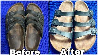 CLEANING BIRKENSTOCK FOOTBEDS USING DETERGENT AND BAKING SODA