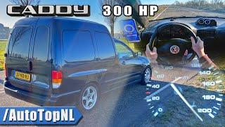 2001 VW Caddy 1.9 TDI 300HP *BIG TURBO* | 100-200 ACCELERATION & AUTOBAHN POV by AutoTopNL