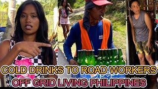  Cold Drinks For Road Construction Workers & Tiny House Update! OFF GRID FAMILY LIVING PHILIPPINES