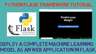 ML model Building in Python & Deployment in Flask explained!!!