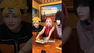 Kakashi takes off his mask  #anime #naruto #kakashi #sasuke #sakura #cosplay #shorts #fyp