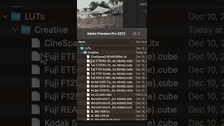 Install LUTs Directly Into Premiere Pro