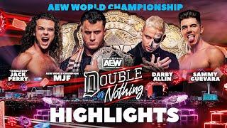 MJF vs Darby Allin vs Jack Perry vs Sammy Guevara | Double or Nothing '23 Highlights | No Commentary