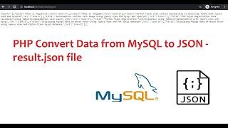 PHP Convert Data from MySQL to JSON - result.json file