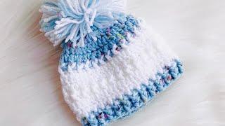 Super easy baby hat with measurements for all sizes by Crochet for Baby Beginner Friendly patterns